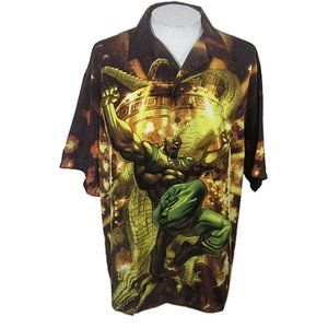 Veezo vintage Men Hawaiian camp shirt pit to pit 25.5 XL Anime muscle man dragon